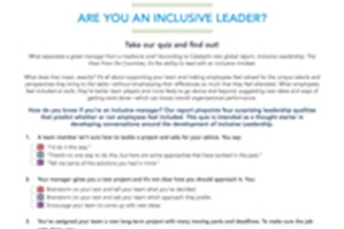 Are you an Inclusive Leader?