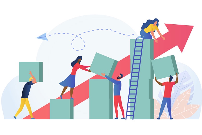 people helping each other graphic