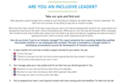 Are you an Inclusive Leader?