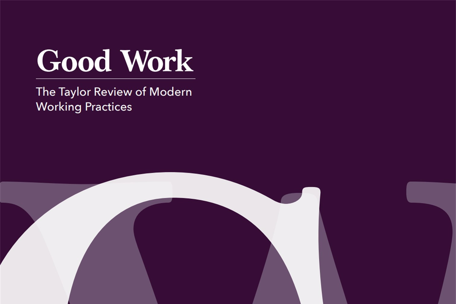 Taylor Review of Modern Work Practices