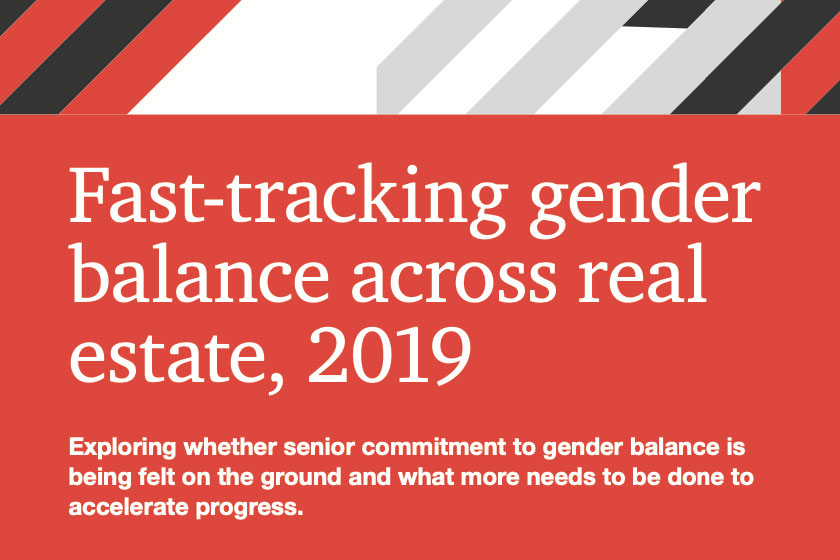 Real Estate Balance/PwC report - Fast tracking gender across real estate 2019 cover