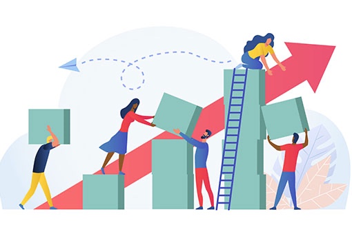 people helping each other graphic